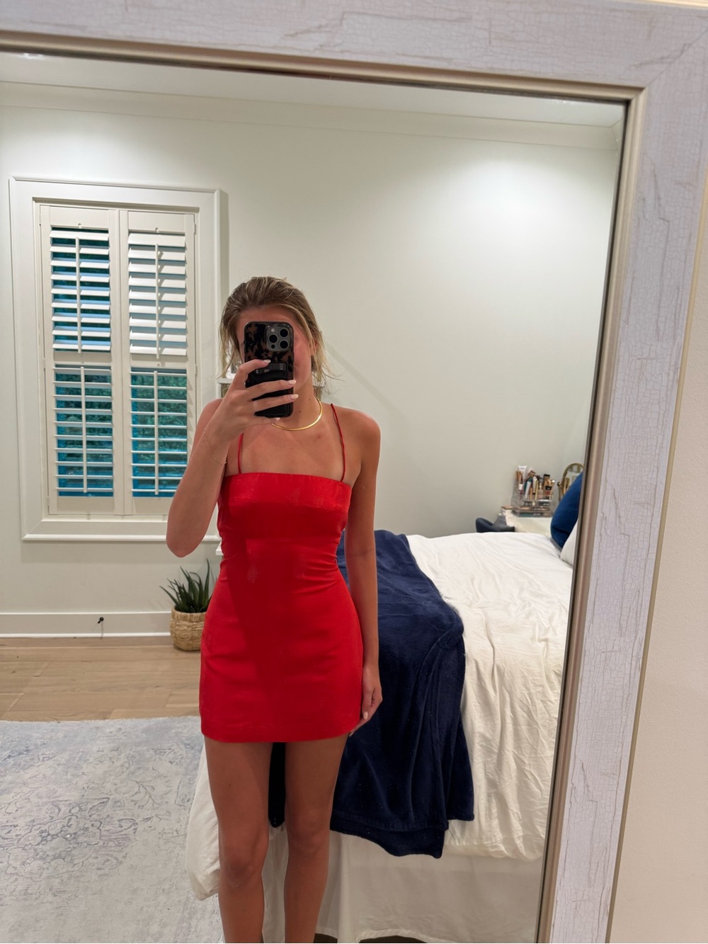 Realisation Par Red Satin Mini Dress size small altered to fit more like xs